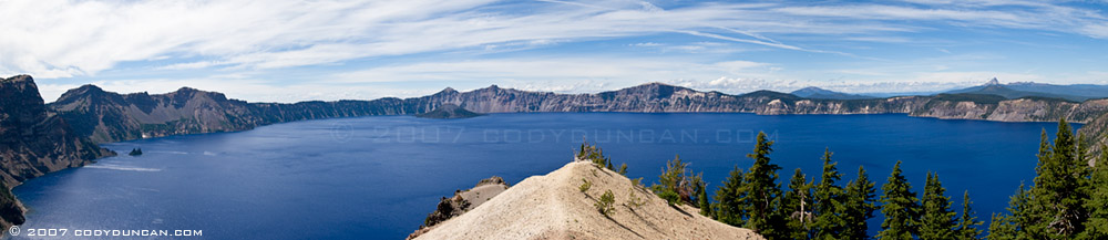 © cody duncan photography. panoramic photography of Crater lake, Oregon