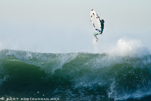 surfer getting air, Rincon