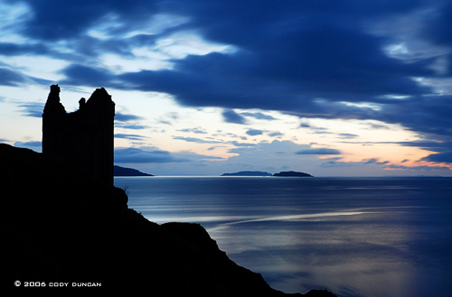 © Cody Duncan Photography. Silhouette of Gylen castle on Kerrera Island, Scotland