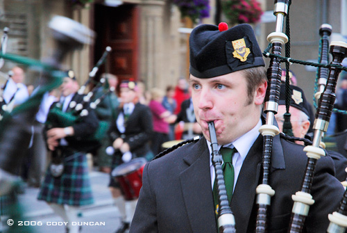 © Cody Duncan Photography.  Bagpiper in Parade, Kirkwall, Orkney, Scotland