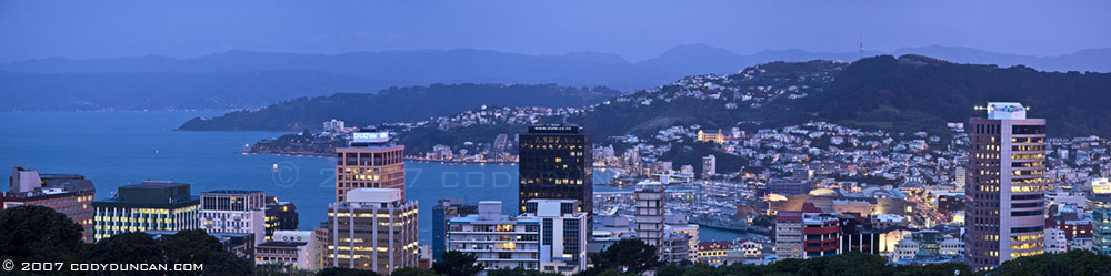 Panoramic photograph of Wellington, New Zealand