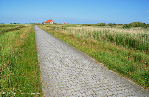 Bikepath to restaurant at Bil on the island of Juist, Germany. © Cody Duncan Photography