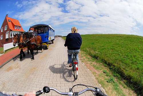 Riding bicycles on island of Juist, Germany. © Cody Duncan photography