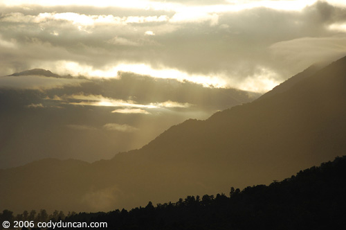 Morning light over mountains of Haast pass, New Zealand.  © Cody Duncan Photography