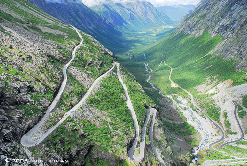 Twisting road at the Trollstigen, Norway. © Cody Duncan Photography