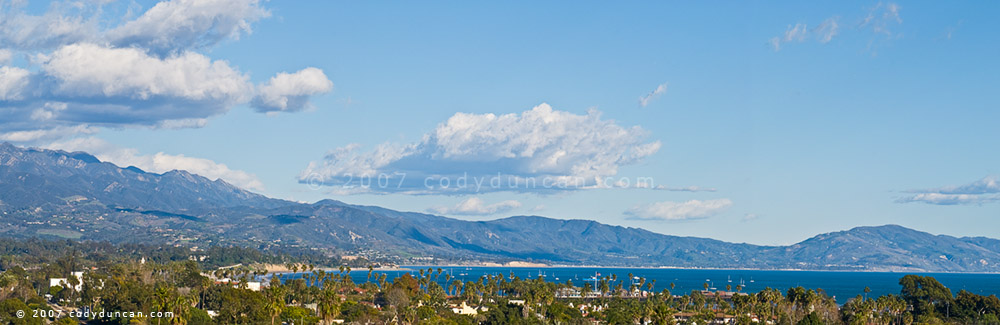 panoramic photograph of Santa Barbara, California. © Cody Duncan Photography