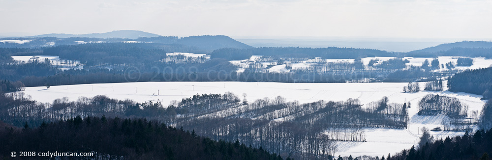 Cody Duncan Stock Photography: Panoramic of winter landscape, Bavaria, Germany. © Cody Duncan Photography