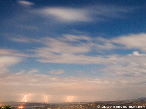 Cody Duncan Travel Photography: rare lightning storm over Santa Barbara, California. © Cody Duncan photography