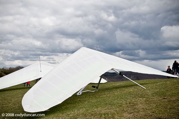 Hang gliders on hilltop in Germany. Cody Duncan travel stock photography
