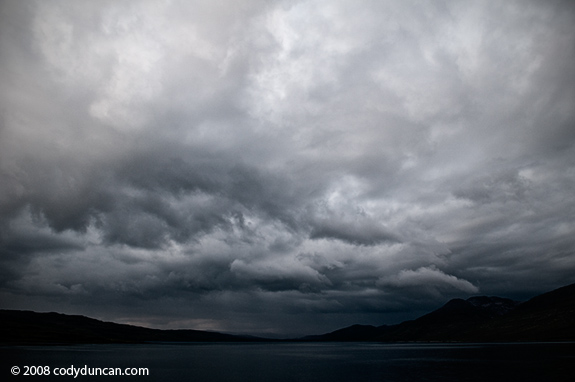 Dark stormy sky over Isle of Mull, Scotland. © Cody Duncan photography