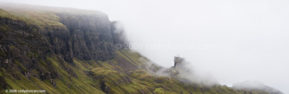 stock photo: the Quiraing hidden in clouds, Isle of Skye, Scotland. Cody Duncan photography