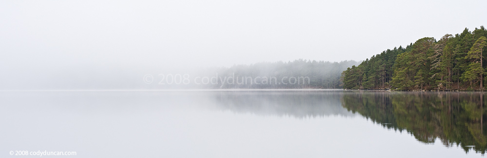 Loch Garten, Scotland. Panoramic landscape photo. Cody Duncan photography