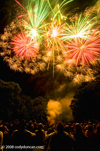German Travel stock Photo: Bayreuth Schloss Eremitage Sommernachtsfest 2008 fireworks.  © Cody Duncan Photography