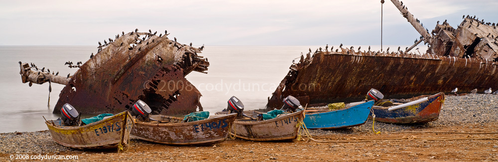 Panoramic Stock photo: Shipwreck at Punto San Jacinto, Baja California, Mexico. Cody Duncan photography