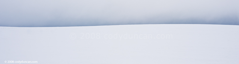 Cody Duncan stock photo: Panoramic photo of barren snowy landscape, Germany
