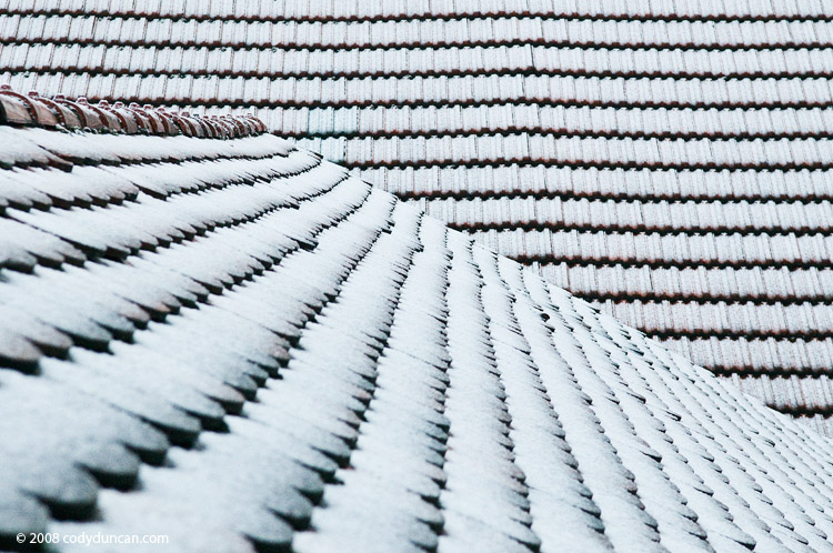 Cody Duncan stock photography:  Snow covered rooftop