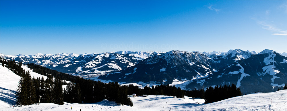 Panoramic photo: Brixen in Thale in winter, Tyrol, Austria