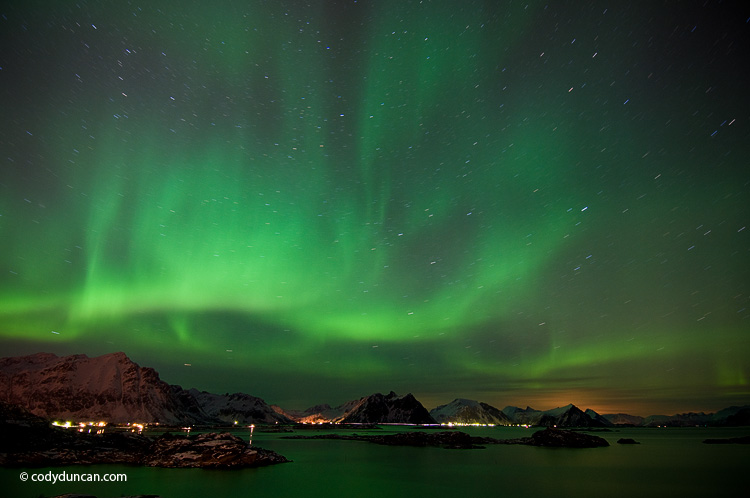 Northern lights over lofoten islands, Norway. Cody Duncan photography