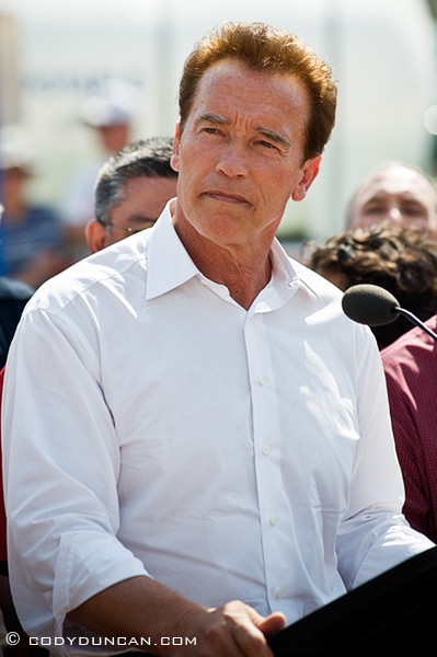 Thursday May 7, 2009: Governor Arnold Schwarzenegger press conference on Jesusita Fire, Santa Barbara, California