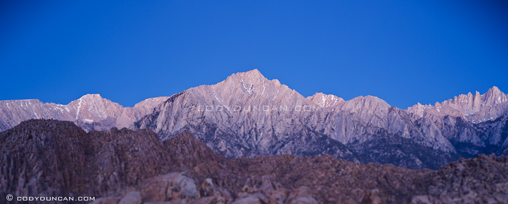 Tilt-Shift panoramic landscape photography: Sierra Nevada mountains, California