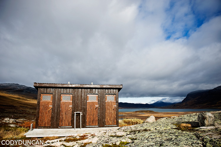 Kungsleden sweden travel photography: Alesjaure hut toilets