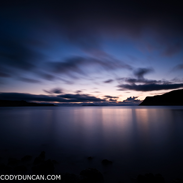 Scotland landscape photography: Loch Brittle sunset, Glenbrittle, Isle of Skye