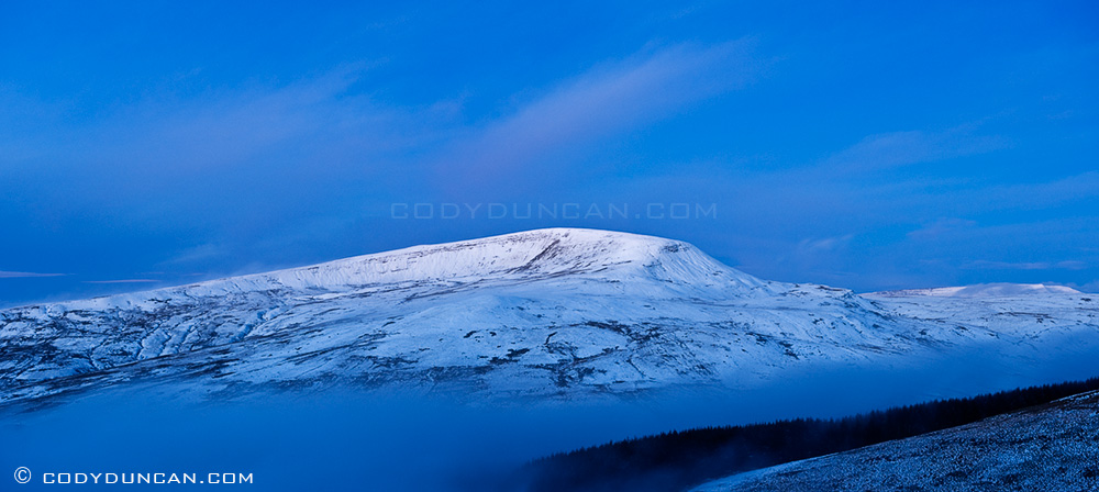 Fan Fawr with winter snow, Brecon Beacons national park, Wales