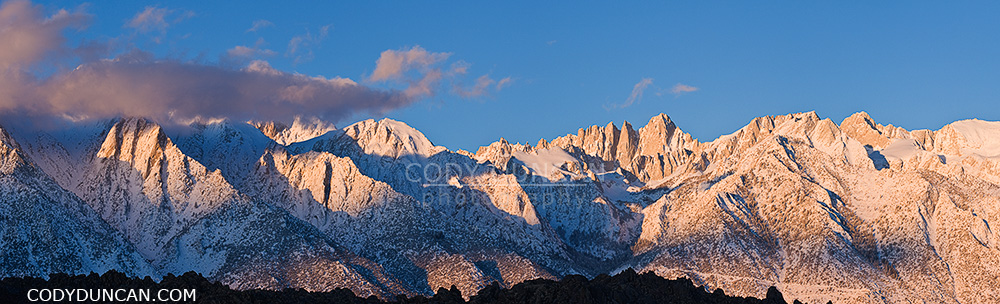 Mt. Whitney and Sierra Nevada mountains, California panoramic landscape photo