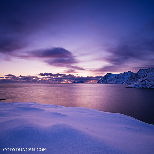 A I Lofoten in winter, Lofoten Islands, Norway
