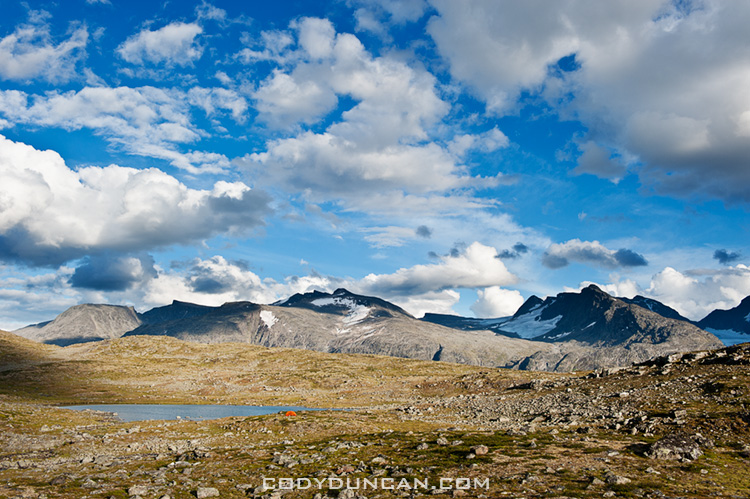 Scenic mountain landscape of Jotunheimen national park, Norway