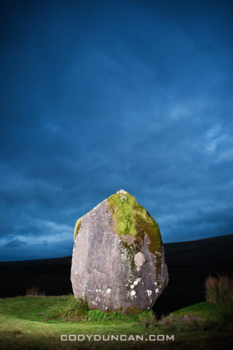 Maen Llia standing stone, Brecon Beacons national park, Wales