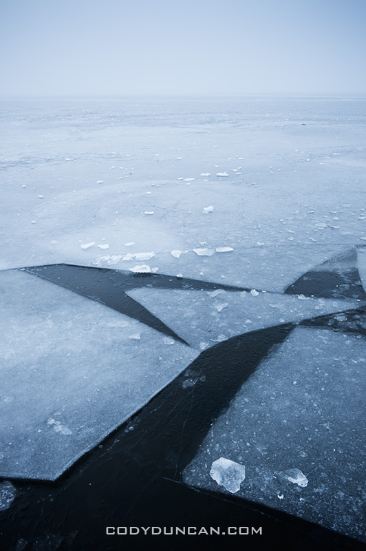 Llangorse lake winter ice december 2010