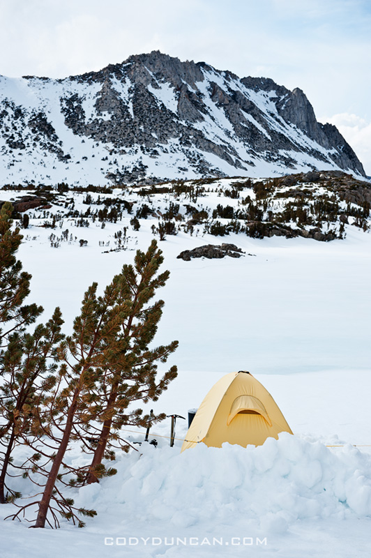 winter camping sierra nevada mountains