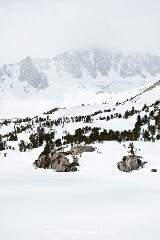 sierra nevada mountains winter landscape
