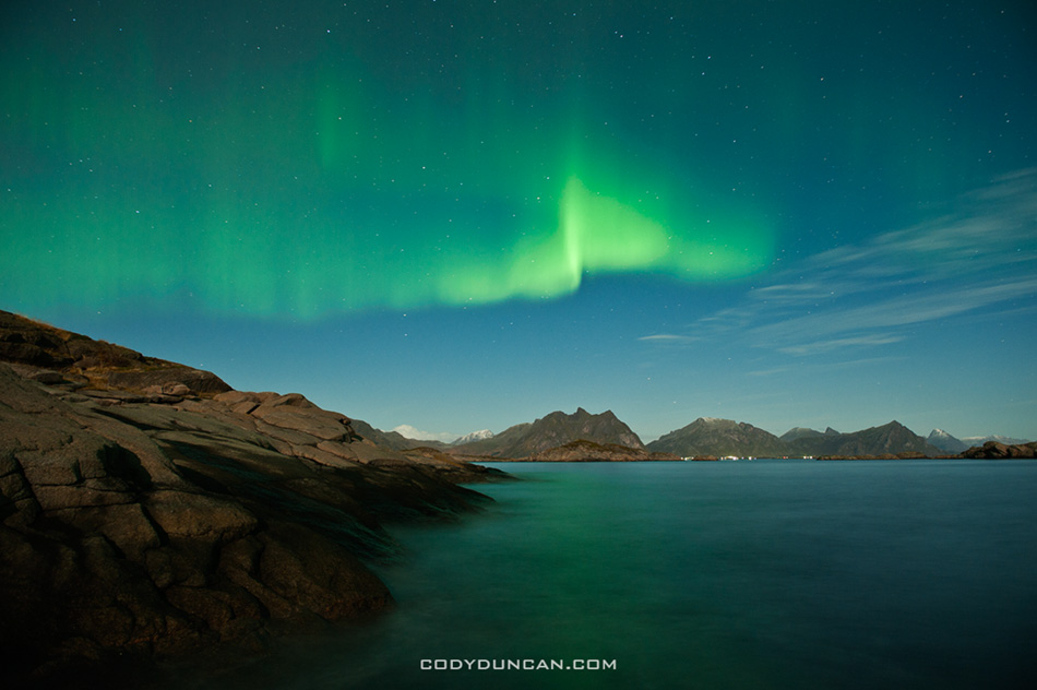Lofoten islands, Norway aurora borealis