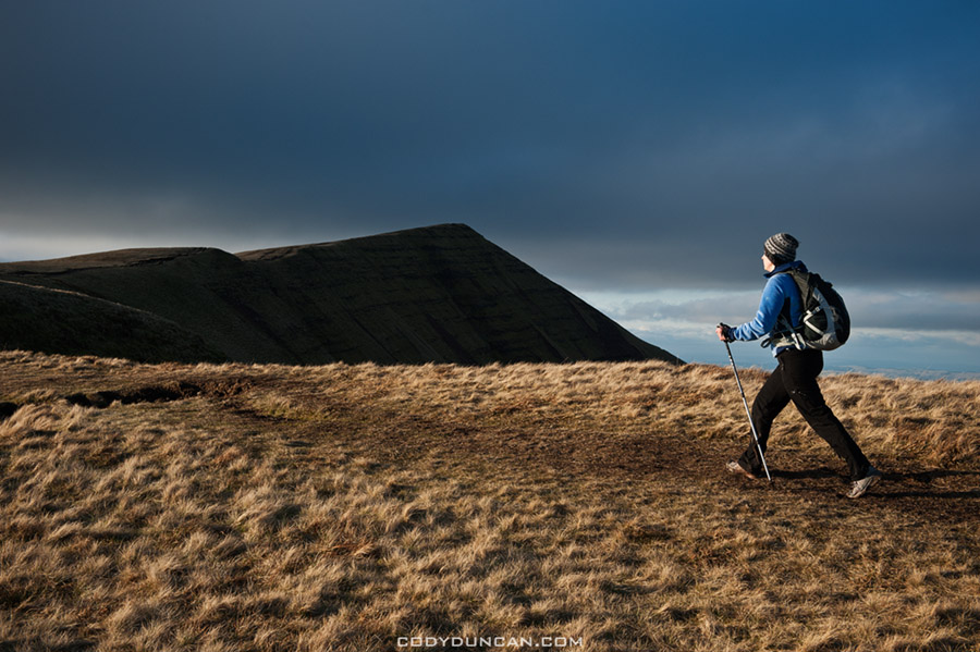 Hiking Brecon Beacons national park Wales