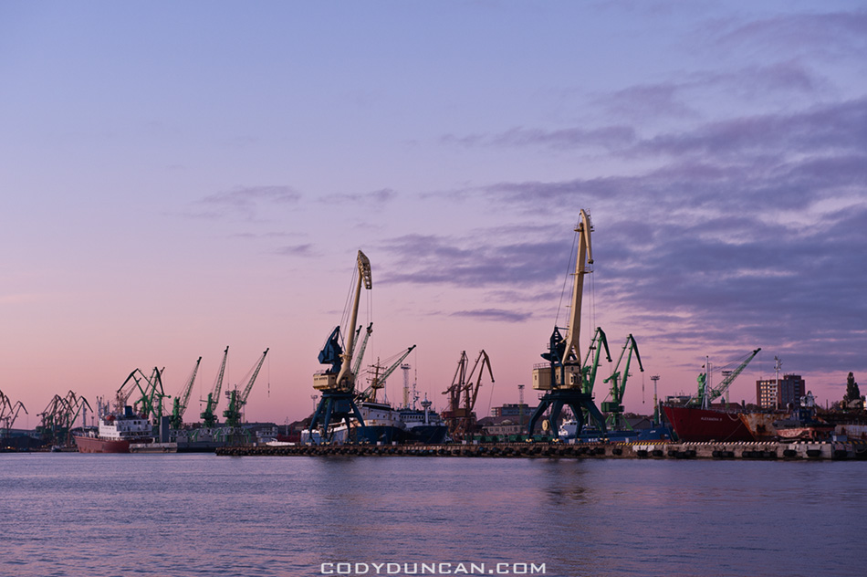 Shipping port at Klaipeda, Lithuania