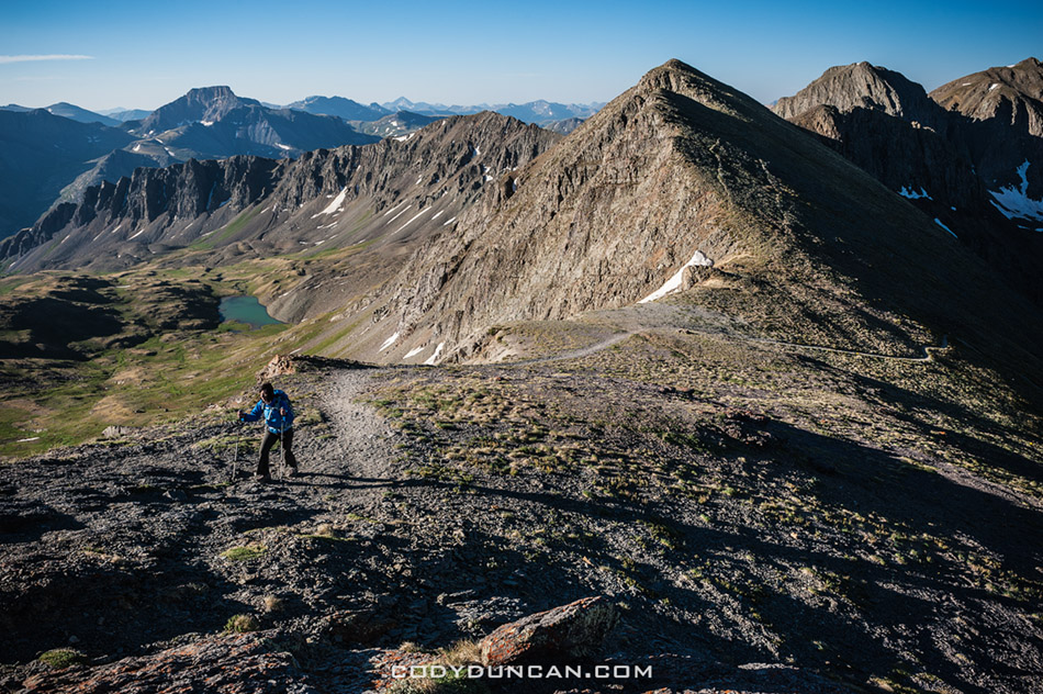 Hiking Handies peak from American Basin, Colorado