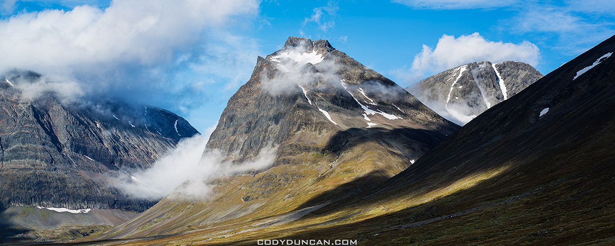 1662 meter Tolpagorni - Duolbagorni rises above Ladtjovagge viewed from near Kebnekaise Fjallstation, Lappland, Sweden